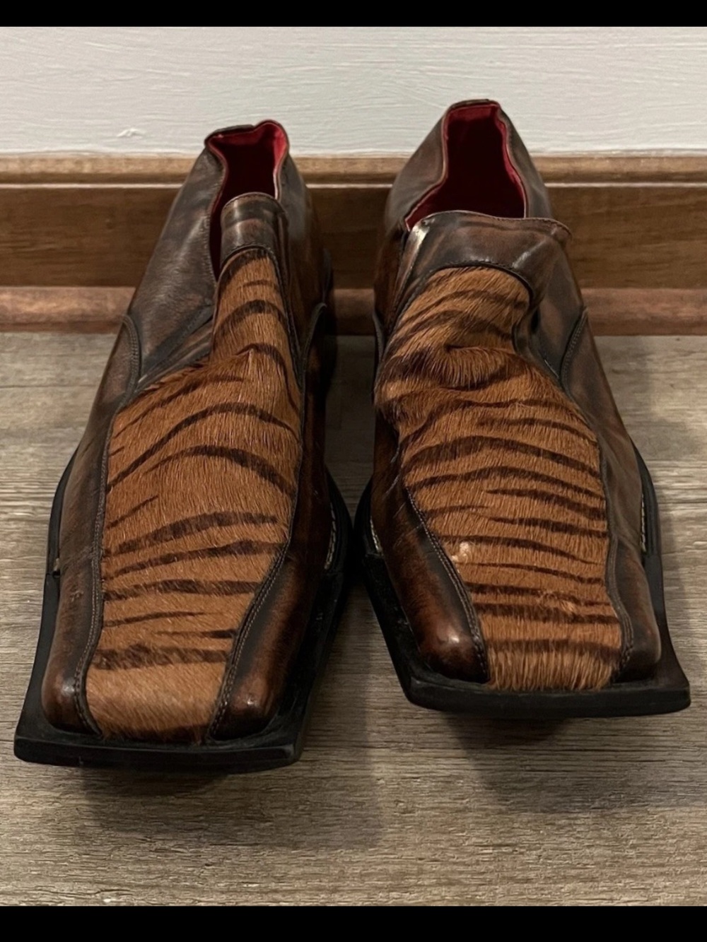 Zota Tiger Print Fur Dress Shoes